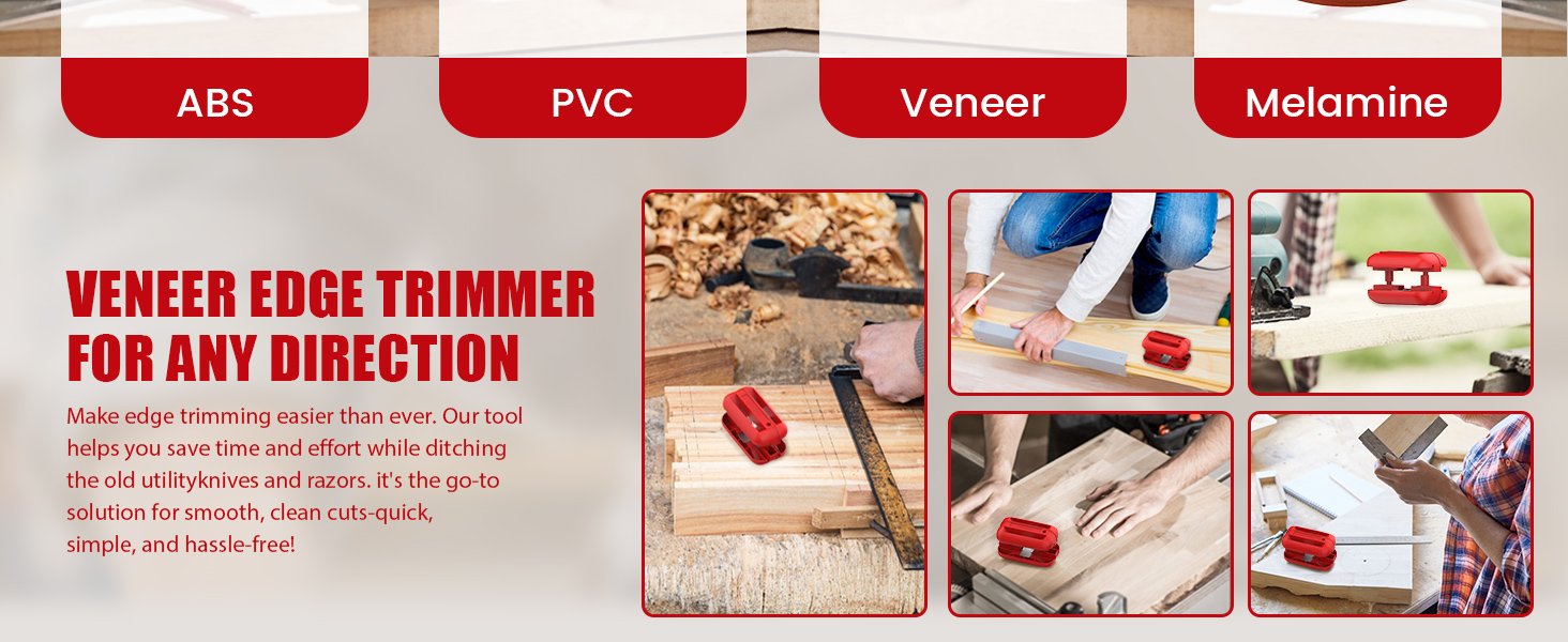 Upper Hand Lace Leaner along with Tungsten Carbide Blades, Hand Planer Versatile Wood Working Upper Hand Leaner for Burrs, Guide Upper Hand Lace Cutter Machine for Abdominal, PVC, Laminate, and also Melamine - Reddish 25 edge banding trimmer veneer edge trimmer formica cutter laminate trimmer edge banding iron
