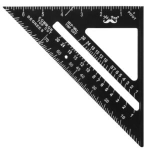Mr. Pen- Metal Square Ruler, 7 Inch, Aluminum Rafter Square, Carpenters Square Tool, Carpentry Squares,