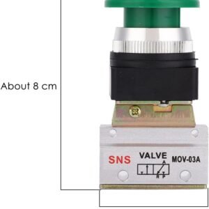 2 Position 3 Way G1/8 Pneumatic Momentary Mechanical Valve Pneumatic Mechanical Valve Green Mushroom Push Button Switch MOV-03A for mechanical equipment, textile equipment 17 2 Position 3 Way G1/8 Pneumatic Momentary Mechanical Valve Pneumatic Mechanical Valve Green Mushroom Push Button Switch MOV-03A for mechanical equipment, textile equipment - Image 7