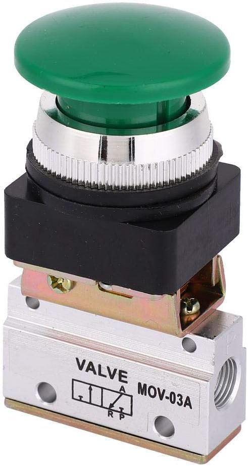 2 Position 3 Way G1/8 Pneumatic Momentary Mechanical Valve Pneumatic Mechanical Valve Green Mushroom Push Button Switch MOV-03A for mechanical equipment, textile equipment 10 51aQD9BvZyL. AC SL1001