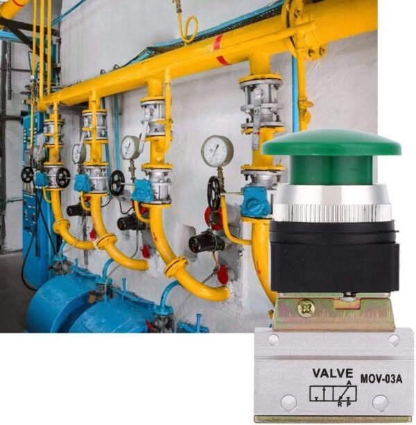 2 Position 3 Way G1/8 Pneumatic Momentary Mechanical Valve Pneumatic Mechanical Valve Green Mushroom Push Button Switch MOV-03A for mechanical equipment, textile equipment 6 61 q2e IzVL. AC SL1001