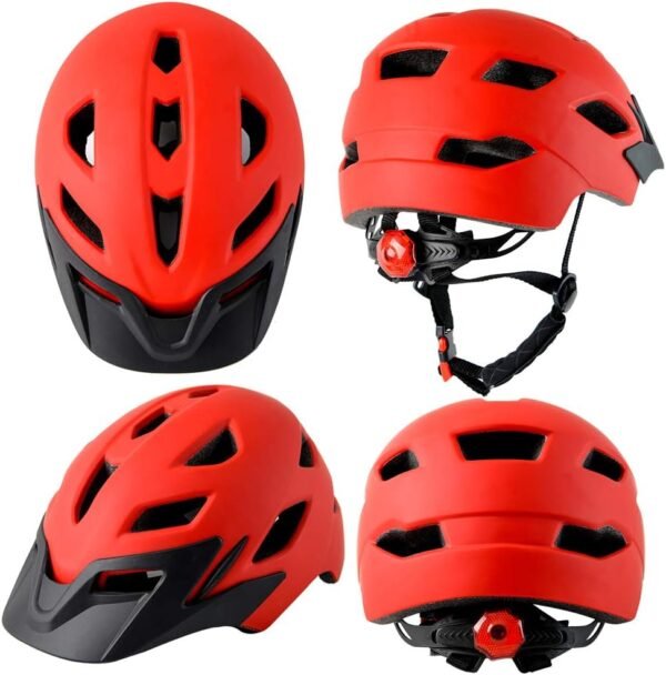 Kids Bike Helmet,Bavilk Kids Boys Girls Bike Helmets with LED Light Detachable Visor Children Youth Teen Multi-Sport for Skating Cycling Scooter Skateboard Adjustable & Lightweight 19.7"-22.4" 3 612+05RPOAL. AC SL1001