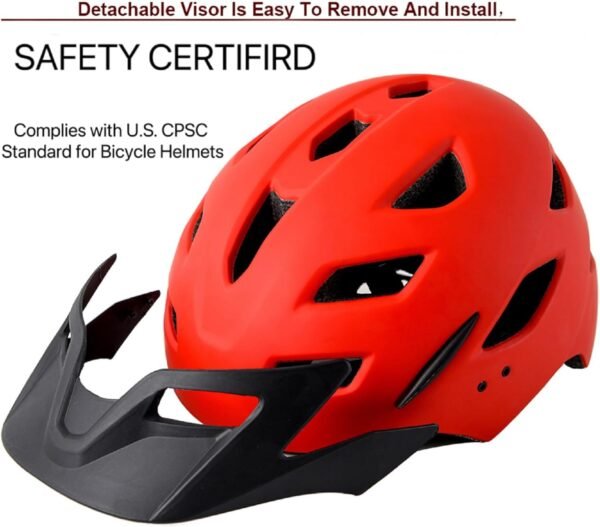 Kids Bike Helmet,Bavilk Kids Boys Girls Bike Helmets with LED Light Detachable Visor Children Youth Teen Multi-Sport for Skating Cycling Scooter Skateboard Adjustable & Lightweight 19.7"-22.4" 4 616cowgaWiL. AC SL1500