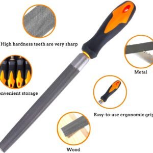 17Pcs File Tool Set with Carry Case,Premium Grade T12 Drop Forged Alloy Steel, Precision Flat/Triangle/Half-round/Round Large File and 12pcs Needle Files/1 brush 16 17Pcs File Tool Set with Carry Case,Premium Grade T12 Drop Forged Alloy Steel, Precision Flat/Triangle/Half-round/Round Large File and 12pcs Needle Files/1 brush - Image 7