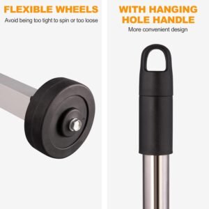 Toolwiz Magnetic Pick Up Sweeper 17-inch Heavy Duty Magnet Pickup Lawn Sweeper Roofing Tools, 8.8 Lbs Yard Magnet with Telescoping Holder and Wheels to Pick Up Nails Magnetic Sweeper for Construction 16 Toolwiz Magnetic Pick Up Sweeper 17-inch Heavy Duty Magnet Pickup Lawn Sweeper Roofing Tools, 8.8 Lbs Yard Magnet with Telescoping Holder and Wheels to Pick Up Nails Magnetic Sweeper for Construction - Image 6