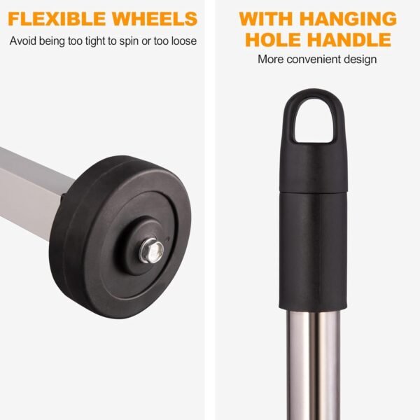 Toolwiz Magnetic Pick Up Sweeper 17-inch Heavy Duty Magnet Pickup Lawn Sweeper Roofing Tools, 8.8 Lbs Yard Magnet with Telescoping Holder and Wheels to Pick Up Nails Magnetic Sweeper for Construction 6 61MANMpyFSL. AC SL1500