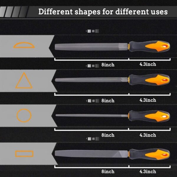 17Pcs File Tool Set with Carry Case,Premium Grade T12 Drop Forged Alloy Steel, Precision Flat/Triangle/Half-round/Round Large File and 12pcs Needle Files/1 brush 5 61QmJdvcJBL. AC SL1001