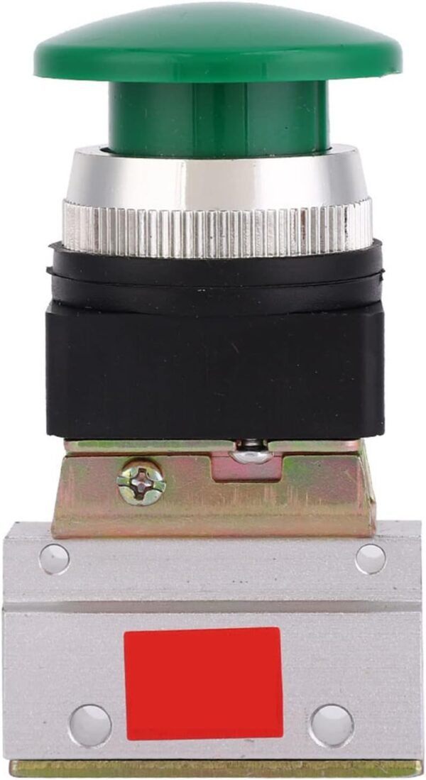 2 Position 3 Way G1/8 Pneumatic Momentary Mechanical Valve Pneumatic Mechanical Valve Green Mushroom Push Button Switch MOV-03A for mechanical equipment, textile equipment 8 61l2y lTppL. AC SL1500