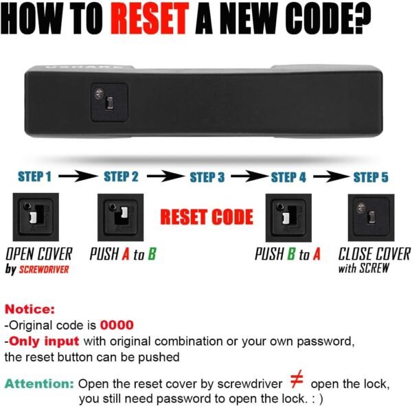 USHAKE Bike Combination U Lock, Heavy Duty Bike Combination U Lock Paddle Lock for Bicycle Electric Scooter Motorcycles Metal Fence Gate Anti Theft 5 61lpEaa1SnL. AC SL1100