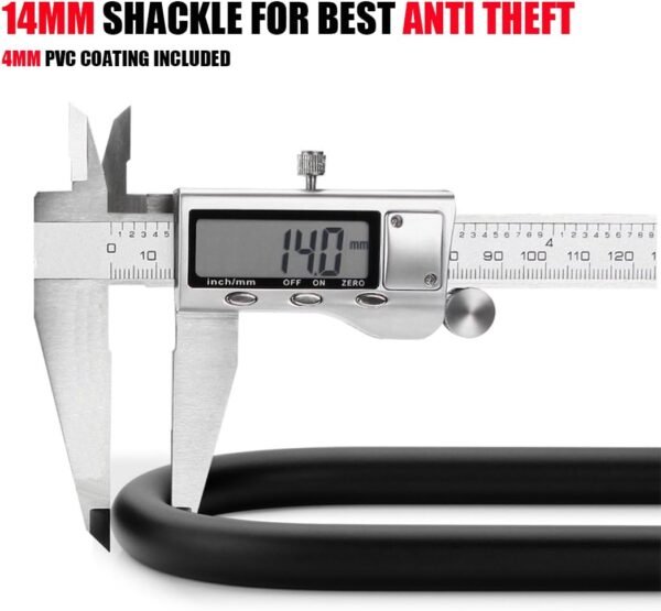 USHAKE Bike Combination U Lock, Heavy Duty Bike Combination U Lock Paddle Lock for Bicycle Electric Scooter Motorcycles Metal Fence Gate Anti Theft 6 61sgrLbX0ML. AC SL1100