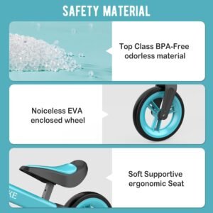 Toddler Balance Bike Toys for 1 to 4 Year Old Girls Boys Adjustable Seat and Handlebar No-Pedal Training Bike Best Gifts for Kids - Image 7