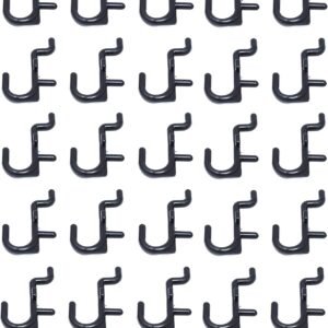 JSP Manufacturing Peg Board Non-Locking Plastic J Hook Style Hooks | Garage Tool Storage Craft Hooks Pegboard Asscessories (100, Black) 13 JSP Manufacturing Peg Board Non-Locking Plastic J Hook Style Hooks | Garage Tool Storage Craft Hooks Pegboard Asscessories (100, Black) - Image 3