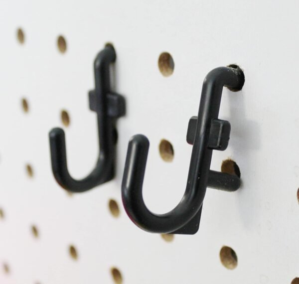 JSP Manufacturing Peg Board Non-Locking Plastic J Hook Style Hooks | Garage Tool Storage Craft Hooks Pegboard Asscessories (100, Black) 9 71E1iWCvBvL. AC SL1500