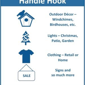 JSP Manufacturing Multi-Purpose Plastic Utility Hook Screw On Pole Attachment (Pole NOT Included) - Hang Christmas Lights, Bird feeders, Sting Lights, Ropes, Boat Lines (2, Black) 20 JSP Manufacturing Multi-Purpose Plastic Utility Hook Screw On Pole Attachment (Pole NOT Included) - Hang Christmas Lights, Bird feeders, Sting Lights, Ropes, Boat Lines (2, Black) - Image 10