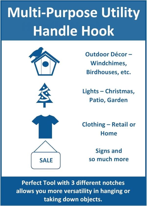 JSP Manufacturing Multi-Purpose Plastic Utility Hook Screw On Pole Attachment (Pole NOT Included) - Hang Christmas Lights, Bird feeders, Sting Lights, Ropes, Boat Lines (2, Black) 10 71Jpg3u2iRL. AC SL1500