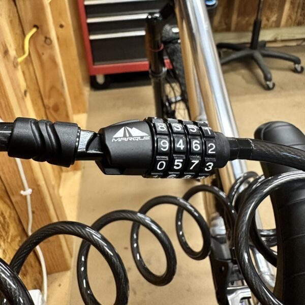 MARQUE Combination Bike Lock Cable- 3/8 inch (5FT, 10FT, 15FT, 25FT) Resettable Combination Lock, Anti-Theft Coiled Secutiry Cable for Bicycles, Kayaks, Paddle Boards, Gates and Outdoor Gear (5 FT) 8 71NQp3f8RSL. AC SL1500
