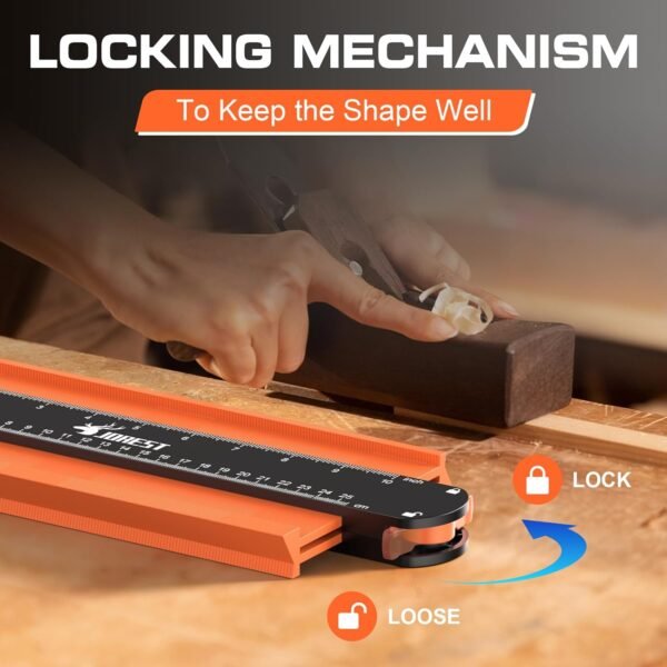 JOREST Contour Gauge with Lock (10 Inch), Gifts Ideas for Men Dad Carpenter Handyman, Profile Tool for Tile Flooring, Carpet laying, Woodworking, Measuring Angle/Shape/Outline/Edge 7 71cvvP4E5dL. AC SL1500