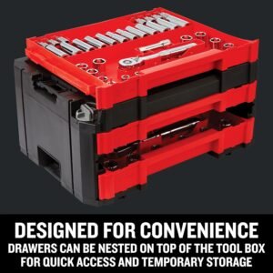 CRAFTSMAN Socket Set with Case VERSASTACK 230 Pcs Mechanics Tool Set, 1/4 in, 3/8 in, and 1/2 Drive, Standard and Deep Socket Set, Short and Long Arm Hex Keys (CMMT45306) - Image 9