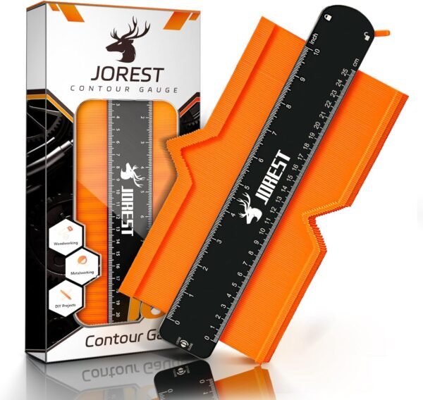 JOREST Contour Gauge with Lock (10 Inch), Gifts Ideas for Men Dad Carpenter Handyman, Profile Tool for Tile Flooring, Carpet laying, Woodworking, Measuring Angle/Shape/Outline/Edge 2 81PHYfmpNJL. AC SL1500