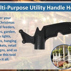 JSP Manufacturing Multi-Purpose Plastic Utility Hook Screw On Pole Attachment (Pole NOT Included) - Hang Christmas Lights, Bird feeders, Sting Lights, Ropes, Boat Lines (2, Black) 18 JSP Manufacturing Multi-Purpose Plastic Utility Hook Screw On Pole Attachment (Pole NOT Included) - Hang Christmas Lights, Bird feeders, Sting Lights, Ropes, Boat Lines (2, Black) - Image 8