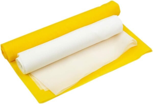 Silk Screen Printing Mesh, 100/110/120/140/160/180/200/250/300Mesh, White Yellow for Screen Printing Machine Equipment Accessories, Filter Painting, Polyester Fabric (140M/55T White) 2 1760443632 51kAvHyycXL. AC SL1000