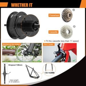 BAFANG 48V 750W Rear Hub Motor Kit, 80N.m High Torque Electric Bike Conversion Kit with LCD Display, IPX5 Waterproof, Fits 26/27.5/700C Wheels for Disc and V Brakes, Battery Optional 15 BAFANG 48V 750W Rear Hub Motor Kit, 80N.m High Torque Electric Bike Conversion Kit with LCD Display, IPX5 Waterproof, Fits 26/27.5/700C Wheels for Disc and V Brakes, Battery Optional - Image 6