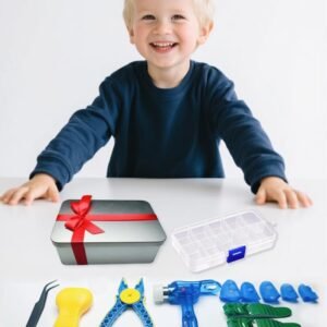 15PCS Remover Building Blocks Tool Kit - 3 PCS Brick Separator, Blocks Tool Suit, Multi-Functional Hammer, Red Gift Ribbon, Pliers, Tweezers, Finger Protectors with Iron-Box (Blue) 19 15PCS Remover Building Blocks Tool Kit - 3 PCS Brick Separator, Blocks Tool Suit, Multi-Functional Hammer, Red Gift Ribbon, Pliers, Tweezers, Finger Protectors with Iron-Box (Blue) - Image 9