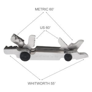 ChgImposs Metric & Imperial & US Screw Gauge SAE Whitworth 55 Degree & Metric 60 Degree & & US 60 Degree Thread Pitch Gauge for Industrial Measurement 14 ChgImposs Metric & Imperial & US Screw Gauge SAE Whitworth 55 Degree & Metric 60 Degree & & US 60 Degree Thread Pitch Gauge for Industrial Measurement - Image 4