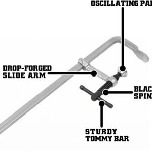 Wilton Mini F-Clamp, 4" Opening, 2-1/4" Throat, 400 Lbs. Clamping Force (Model MMS-4) 10 Wilton Mini F-Clamp, 4" Opening, 2-1/4" Throat, 400 Lbs. Clamping Force (Model MMS-4) - Image 4