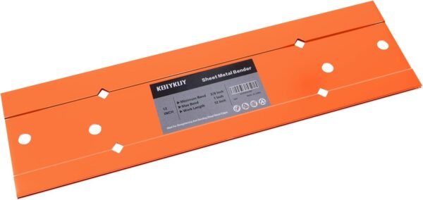 Sheet Metal Bender Folding Tool, 12 Inch Hand Seamer for HVAC Ductwork, Roofing & Metal Panels, 3/8" & 1" Fold Depth, Heavy Duty Steel Brake with High-Visibility Orange Finish 2 51LeA7r6H0L. AC SL1500