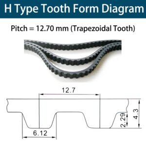 1-Pack 320H Rubber Timing Belt, 55mm Wide H-Type Synchronous Belt for Industrial Machinery, Automotive Engines, CNC Equipment, Printing and Textile Machinery Drive 12 1-Pack 320H Rubber Timing Belt, 55mm Wide H-Type Synchronous Belt for Industrial Machinery, Automotive Engines, CNC Equipment, Printing and Textile Machinery Drive - Image 6