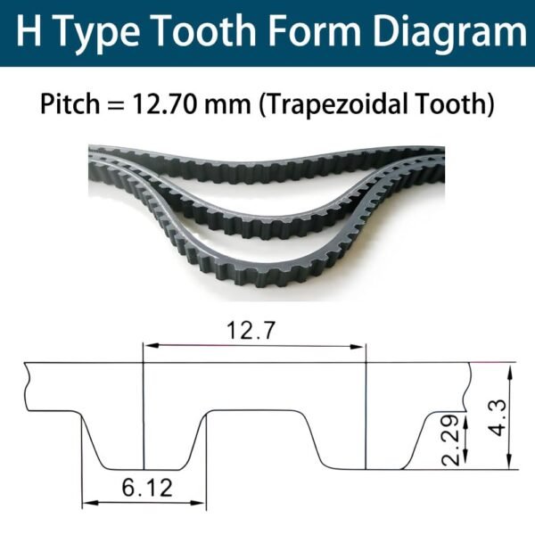 1-Pack 320H Rubber Timing Belt, 55mm Wide H-Type Synchronous Belt for Industrial Machinery, Automotive Engines, CNC Equipment, Printing and Textile Machinery Drive 6 51NsJpAIs+L. SL1000