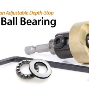 Amana Tool 55151 Carbide Tipped 82 Degree Countersink with Tapered Drill and Adjustable Depth Stop with No-Thrust BB 3/8 D x 1/8 Drill D x 1/4 Inch Quick Release Hex SHK - Image 5