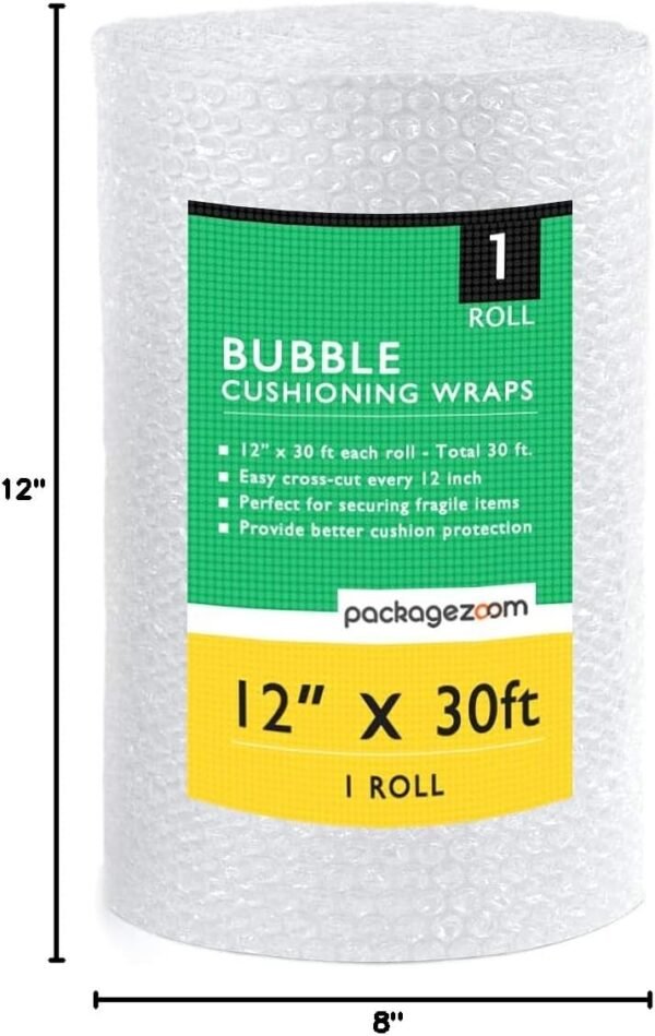 12 inch x 30 ft Bubble Cushioning Wrap, Perforated Every 12" Protective Packing Moving & Shipping Supplies for Boxes & Fragile Items 7 61+7HlbYNbL. AC SL1405