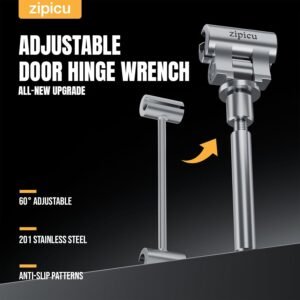 New-GEN Door Hinge Adjustment Tool – Professional Hinge Adjustment Tool | Universal Fit for Interior & Exterior Doors | Fix Sagging Doors in Seconds – Stainless Steel Construction - Image 5