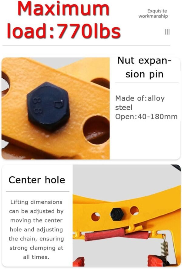 Lifting Clamps Vertical Stone Clamps for 350kg 40mm-180mm Marble Heavy Duty Stone Carrying Clamps Stone Lifting Clamps Heavy Duty Lifting Clamps【350kg】 4 610Uc3tWt8L. AC SL1500