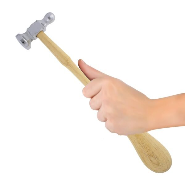 The Beadsmith Two-Sided Chasing Hammer – 11.5 Inches Wooden Handle, 2.25” Steel Head with a 14mm Ball Pein & 25mm Domed Face – Metalwork Tool Used to Add Texture & Dimension to Metalwork 4 612kSFFq ML. SL1500