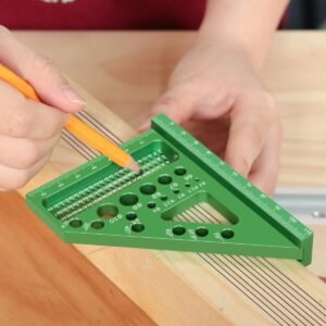 Carpenter's Square Ruler 3D Multi-Angle Measuring 22.5-90 Degree with Position Pin Layout Aluminum Alloy Miter Triangle Ruler Layout Measuring Tools Carpentry Tool (Metric) 14 Carpenter's Square Ruler 3D Multi-Angle Measuring 22.5-90 Degree with Position Pin Layout Aluminum Alloy Miter Triangle Ruler Layout Measuring Tools Carpentry Tool (Metric) - Image 7