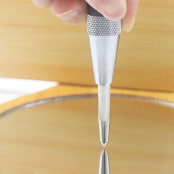 2-Piece Automatic Center Punch, 6 Inch Hardened Steel Spring Loaded Center Hole Punch with Adjustable Knurled Cap for Machinists and Carpenters 7 616n0JGbD0L. AC SL1500