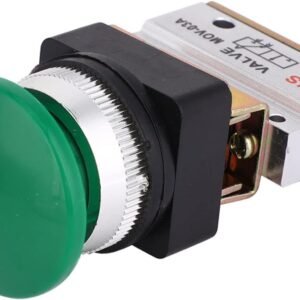 Pneumatic Mechanical Valve, 2 Position 3 Way G1/8 Port Size Aluminum Alloy Pneumatic Control Mechanical Valve Push Button Switch for Mechanical Textile Equipment Food Processing - Image 6