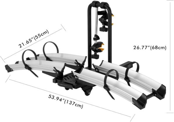 2 Bike Rack Hitch Mount, 200 lbs Electric Bicycle Carrier Rack Platform Style for Cars Trucks SUVs Minivans, fits MTB Gravel Road Bike with Up to 5-inch Fat Tire Carrier Rack - 2" Hitch Receiver 9 6185GoxapEL. AC SL1500