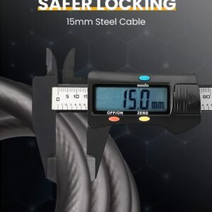 Bike Lock Cable with Combination,High Security 5-Digit Resettable Combination Bicycle Lock Anti-Theft, with Mounting Bracket for Bikes and Scooters 11 Bike Lock Cable with Combination,High Security 5-Digit Resettable Combination Bicycle Lock Anti-Theft, with Mounting Bracket for Bikes and Scooters - Image 5