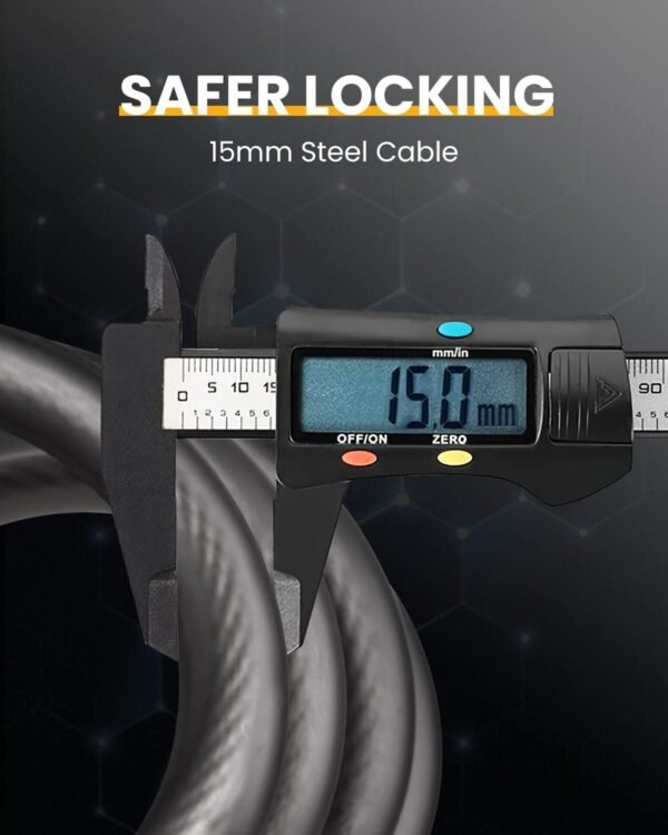 Bike Lock Cable with Combination,High Security 5-Digit Resettable Combination Bicycle Lock Anti-Theft, with Mounting Bracket for Bikes and Scooters 5 618glV7duRL. AC SL1500