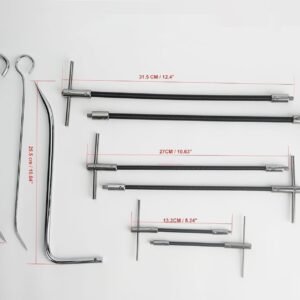 Generic 23pcs Packing Extractor Set, Steel Alloy Packing Puller Kit, Flexible Shaft Corkscrew Pulling Hook Set, Gland Packing Extraction Removal Kit, Toolbox Kit - Image 3