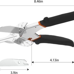 GARTOL Miter Shears, 45°-135° Adjustable Multi-Angle Cutter for Molding, Trim & Quarter Round – Precision Hand Tool for PVC & Soft Wood – Includes 2 Replacement Blades - Image 6