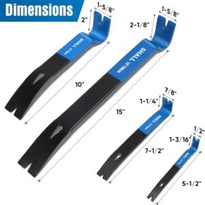 SHALL 4-Piece Flat Pry Bar Set -15" 10" 7.5" 5.5"- Heavy Duty & Mini Nail Puller Crowbar, Utility Claw Bar, Wonder Bar, High-Carbon Steel Flat Bar Tool for Home Remolding & Woodworking 11 SHALL 4-Piece Flat Pry Bar Set -15" 10" 7.5" 5.5"- Heavy Duty & Mini Nail Puller Crowbar, Utility Claw Bar, Wonder Bar, High-Carbon Steel Flat Bar Tool for Home Remolding & Woodworking - Image 3