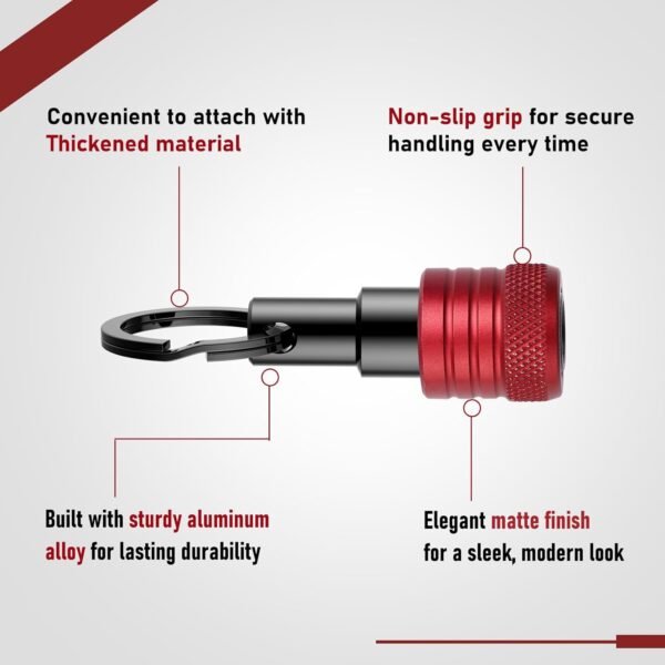 Enhanced Non-Slip Upgrade Bit Holder 6pc, 1/4 Drill Bit Holder Key Chain, Bit Holder for Impact Driver, Quick-Change for Drill Bits & Screwdriver & Drill Bit Extension, Includes Portable Carabiner 6 61B19jQuiqL. AC SL1500