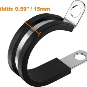 50 PCS 3/8 Inch Stainless Steel Cable Clamps - Insulated, Hose & Pipe Clamps - Image 7