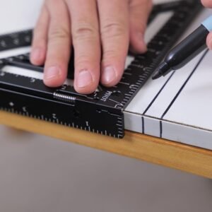 8.3" Ratter Square Tool with Jig Block - Flatwork and Repetitive Markings Specialty for Precise Carpentry Work,Sherwap Ratter Square Tool (Black) - Image 3