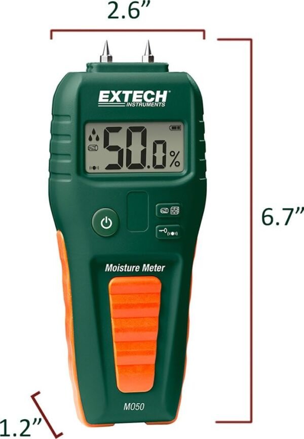 Extech MO50 - Compact Pin Moisture Meter - Measures Moisture in Wood & Building Materials 3 61Gzq5uarJL. AC SL1000